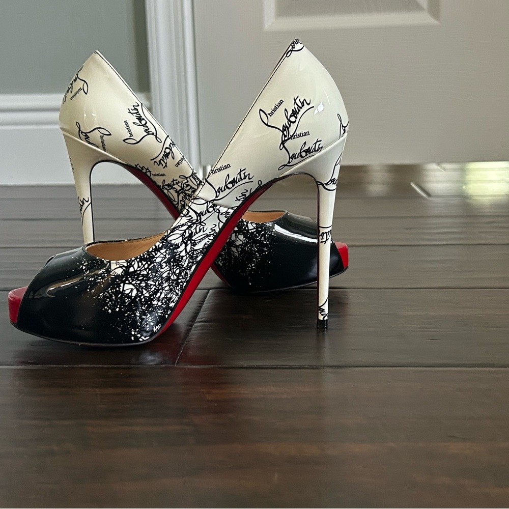 Christian Louboutin pumps very prive 120 degradeloubi black snow degrade 36.5